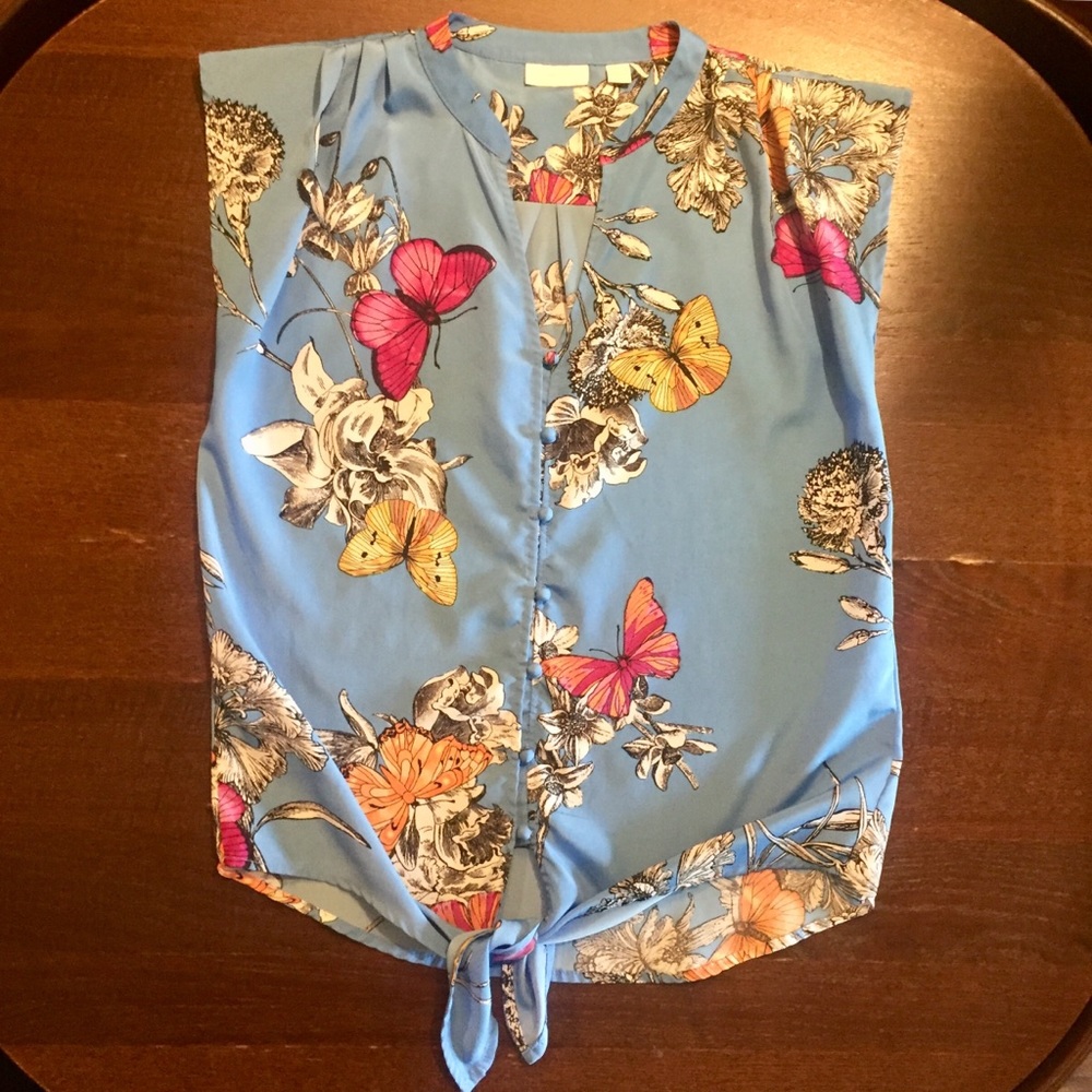 New York & Company Printed Blouse